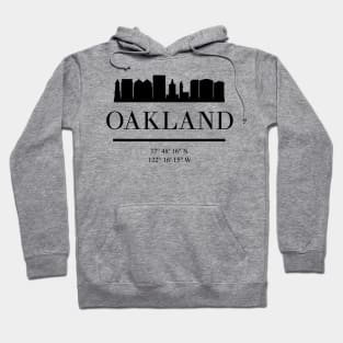 OAKLAND CALIFORNIA BLACK SILHOUETTE SKYLINE ART Hoodie